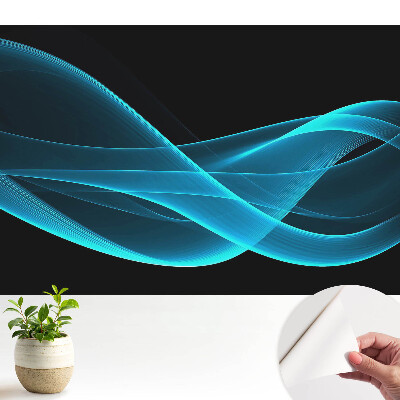 Öntapadó tapéta absztrakt kék hullámok mintával