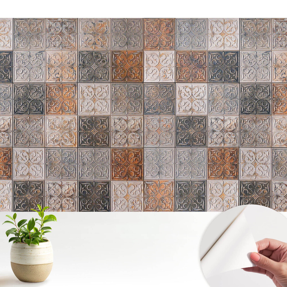 Öntapadós tapéta falra Klasszikus csempék díszekkel