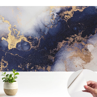 Dekor tapéta absztrakt sötétkék és bézs eleganciával