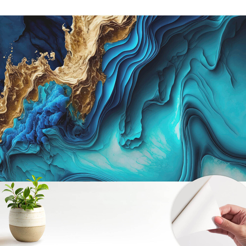 Öntapadós tapéta falra Kontrasztos színek intenzív hullámzása