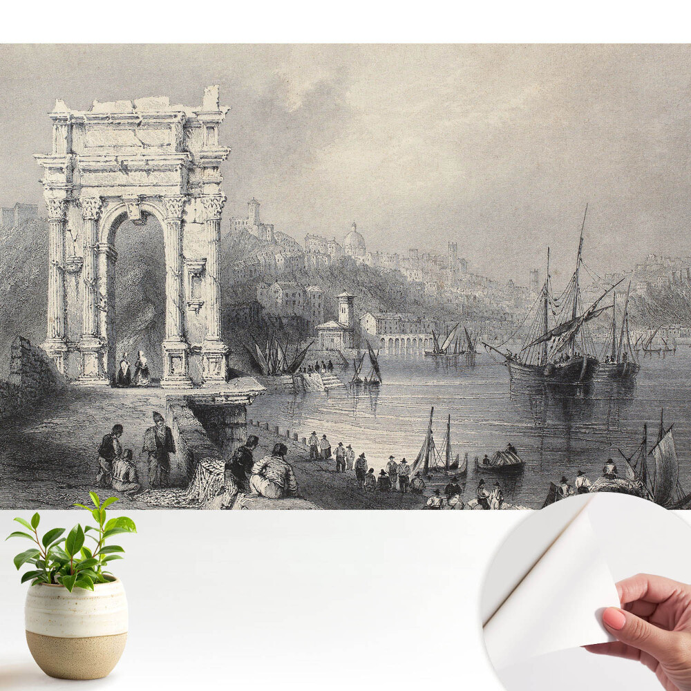 Öntapadós tapéta falra Történelmi kikötő egy ősi boltívvel