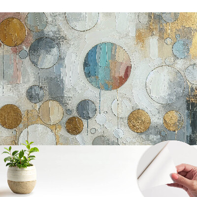 Öntapadós tapéta absztrakt színes körökkel