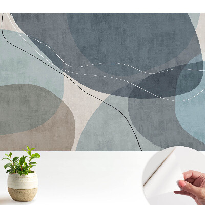 Tapéta absztrakt formákkal, nyugodt hangulatot árasztó