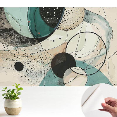 Öntapadós tapéta absztrakt geometriai kompozícióval