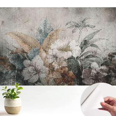 Öntapadós tapéta rusztikus virágmintával