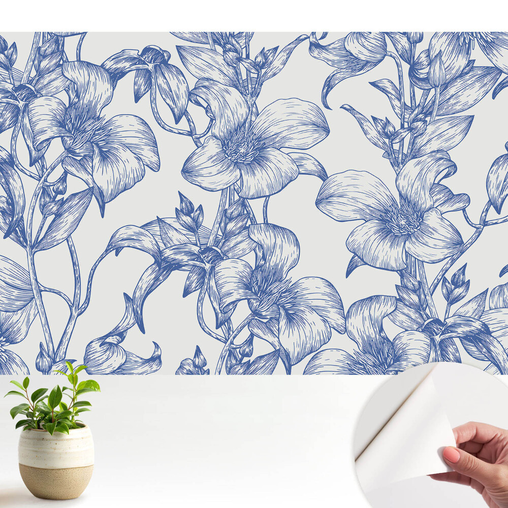 Öntapadó tapéta Elegáns klasszikus virágmintás