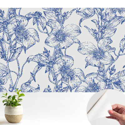 Öntapadó tapéta elegáns klasszikus virágmintával