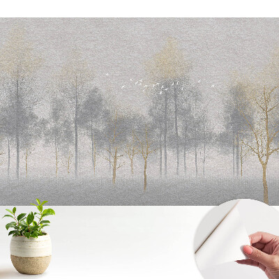 Öntapadó tapéta finom erdei jelenettel, minimalista stílusban