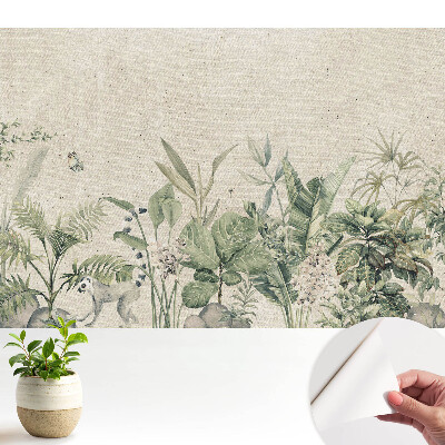 Öntapadó tapéta egzotikus növény- és állatvilággal