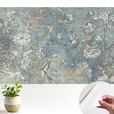 Öntapadós tapéta rusztikus virágmintás mintával