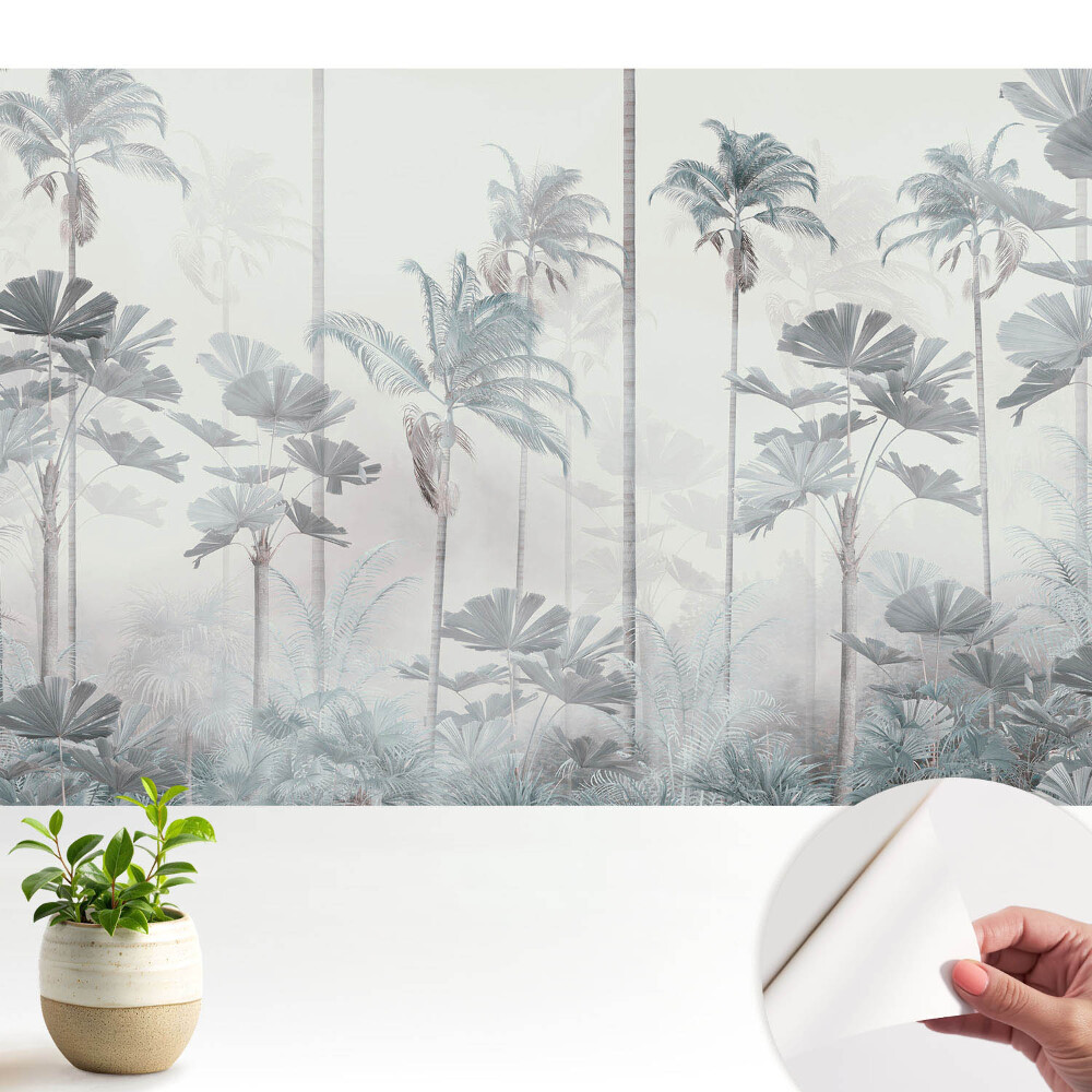 Öntapadó tapéta Egzotikus pálmafák lágy ködben