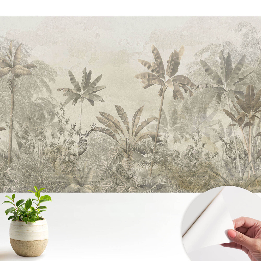 Dekor tapéta Egzotikus pálmafák meleg árnyalatokban