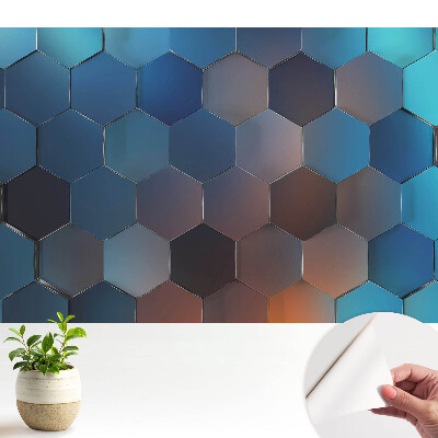 Modern tapéta Geometrikus kék hatszögek