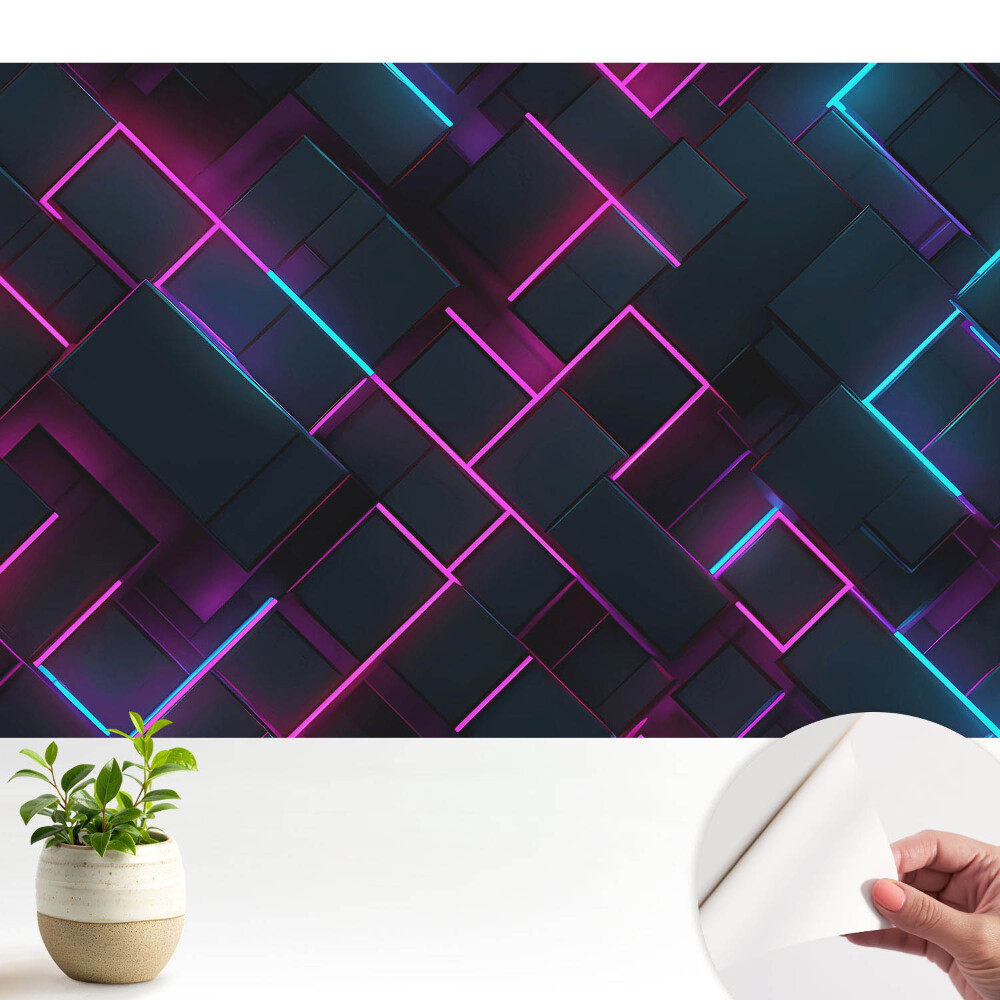 Öntapadó tapéta Geometriai alakzatok neon háttérvilágítással