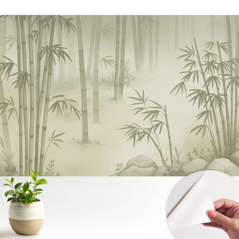 Dekor tapéta Bambusz erdő finom ködben