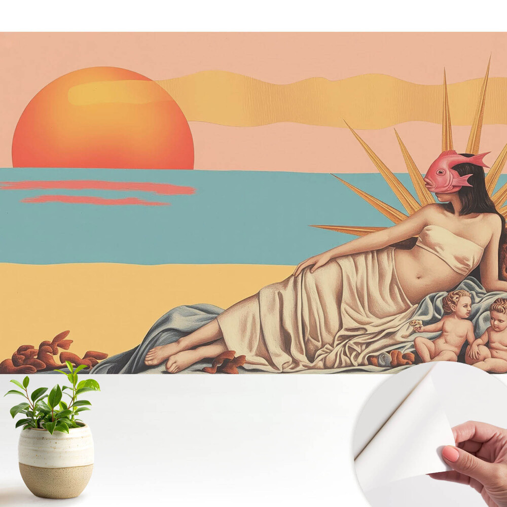 Öntapadós tapéta falra Reneszánsz szürrealizmus pasztell nyugat