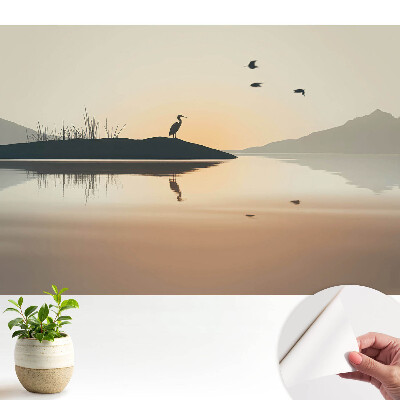 Öntapadós tapéta „Egy csendes reggel a tóparton”