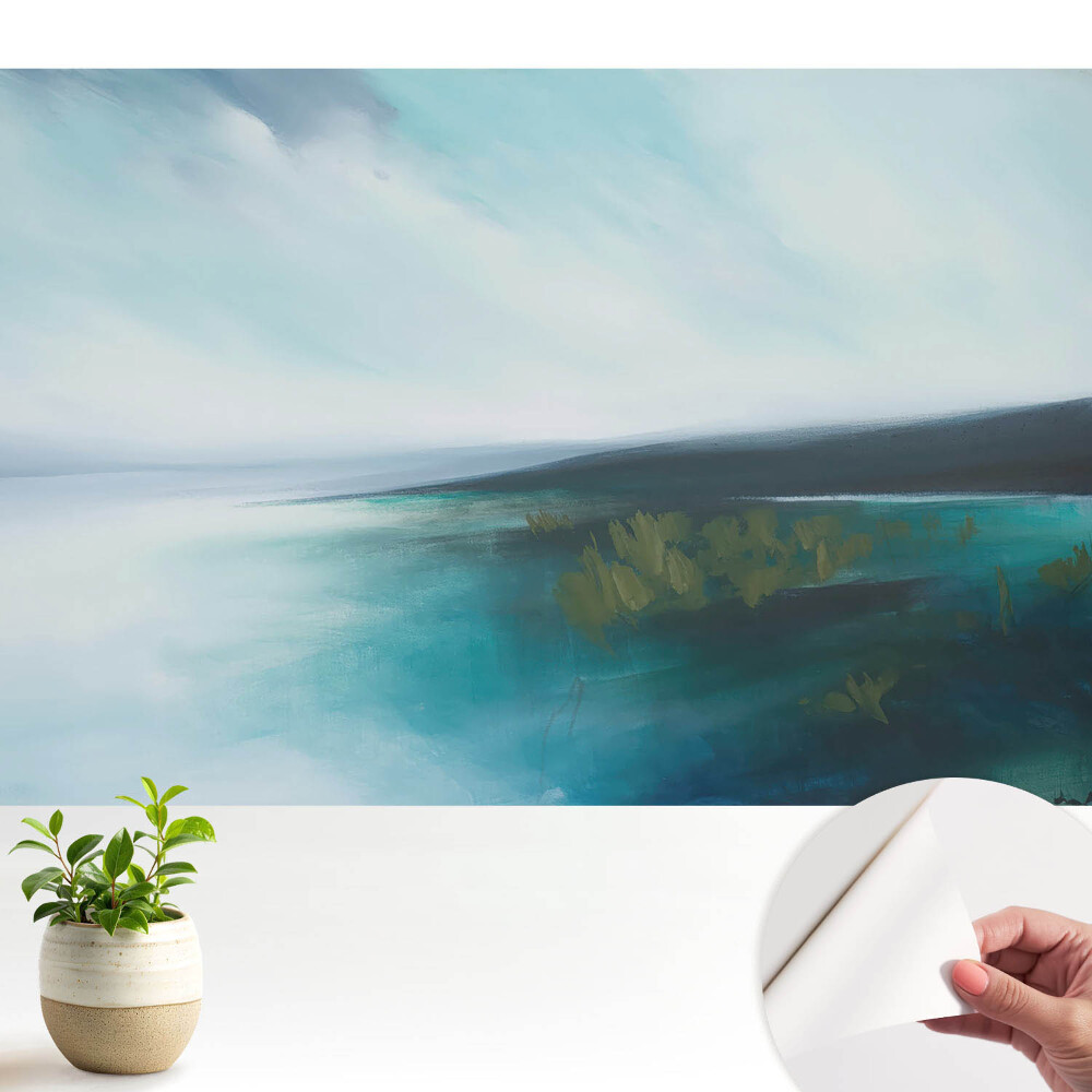 Öntapadó tapéta Absztrakt kék táj