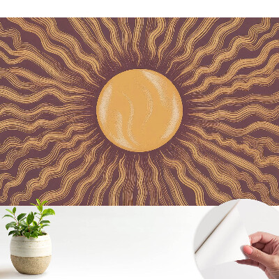 Öntapadós tapéta, amelyen nap és hullámok energikus kompozíciója látható