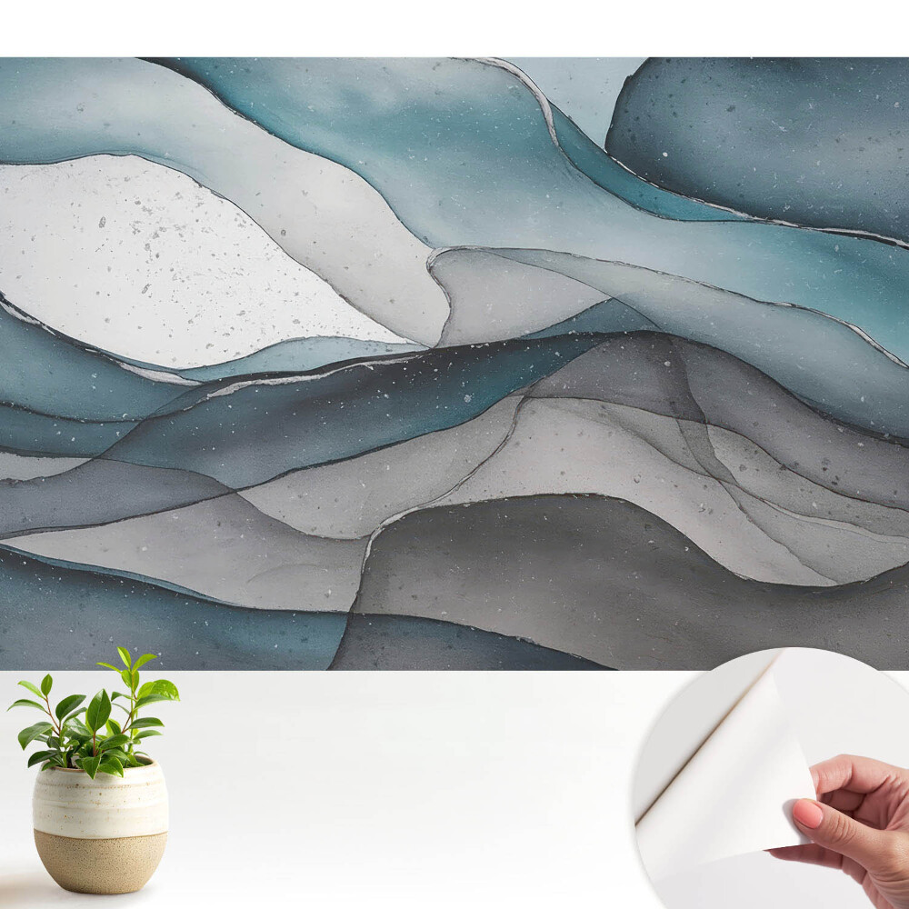 Öntapadó tapéta A harmónia absztrakt hullámai