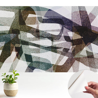 Öntapadó tapéta energikus ívekkel és vonalakkal, absztrakciós stílusban