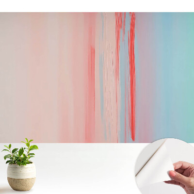 Öntapadós tapéta pasztell átmenetekkel és vörös elemmel