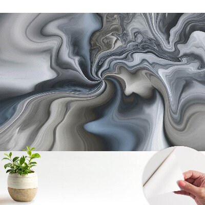 Dekor tapéta, szürke absztrakt örvénymintával