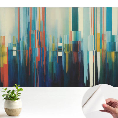 Tapéta színes függőleges absztrakt csíkokkal