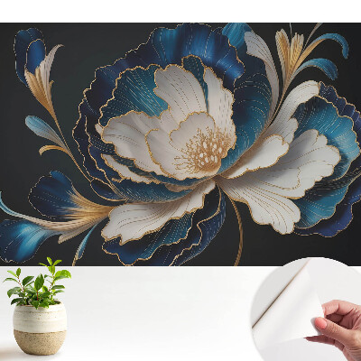 Modern tapéta nagy virágmintával, elegáns, friss hatást nyújtó