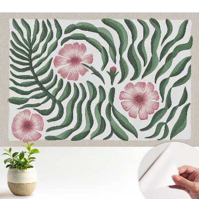 Öntapadó tapéta növényi szimmetriás mintával a természetesség jegyében