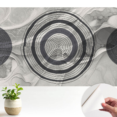 Öntapadó tapéta koncentrikus körök tonális absztrakciójával