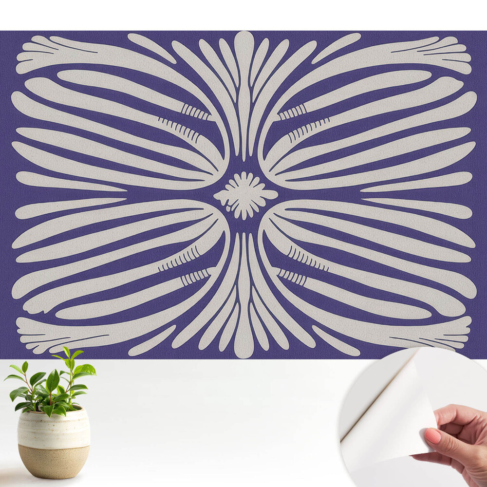 Öntapadós tapéta falra Szimmetrikus virágmotívumok lilán