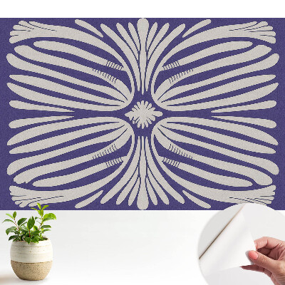 Öntapadós tapéta falra Szimmetrikus virágmotívumok lilán