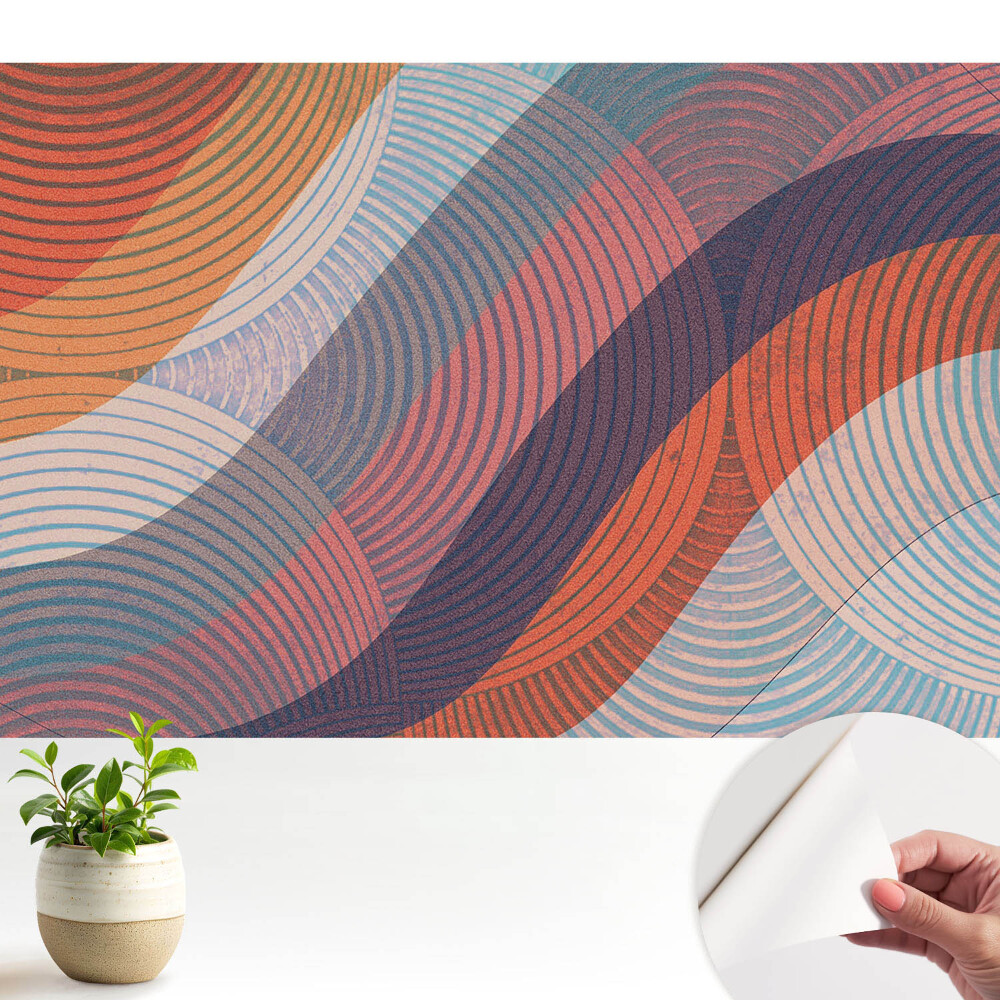 Tapéta Színes hullámos vonalak absztrakt