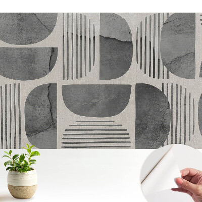 Dekorációs tapéta geometrikus mintákkal és minimalista formákkal