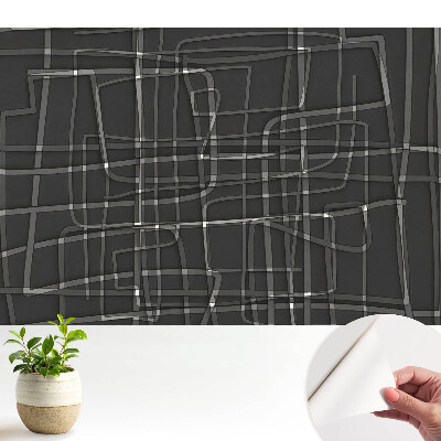 Tapéta sötét háttérű geometriai mintával és ritmussal