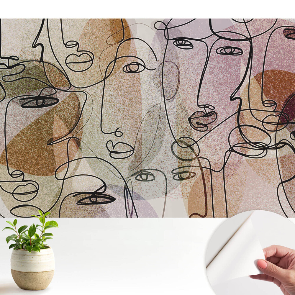 Öntapadó tapéta Absztrakt arcok modern stílusban