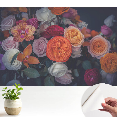 Modern tapéta virágmintával