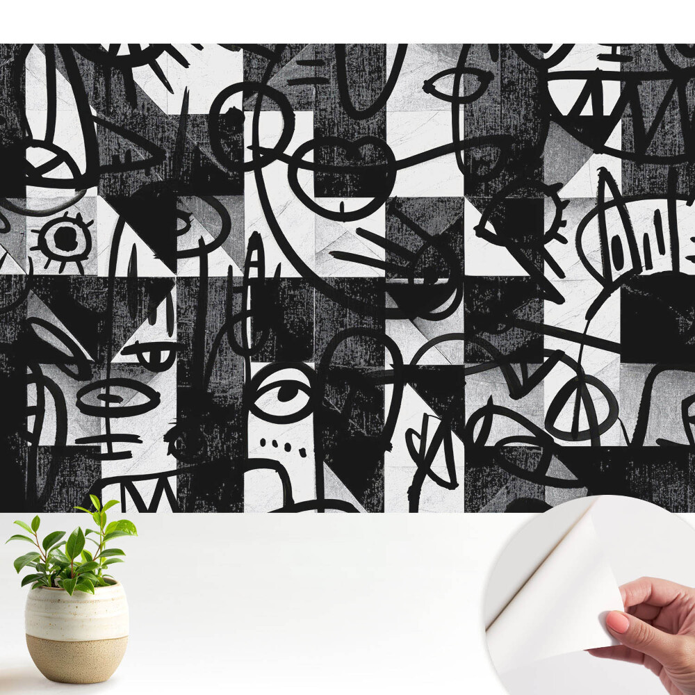 Öntapadós tapéta Absztrakt vonalak és formák