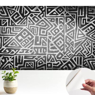 Öntapadós tapéta absztrakt geometrikus kompozícióval és vonalmintával