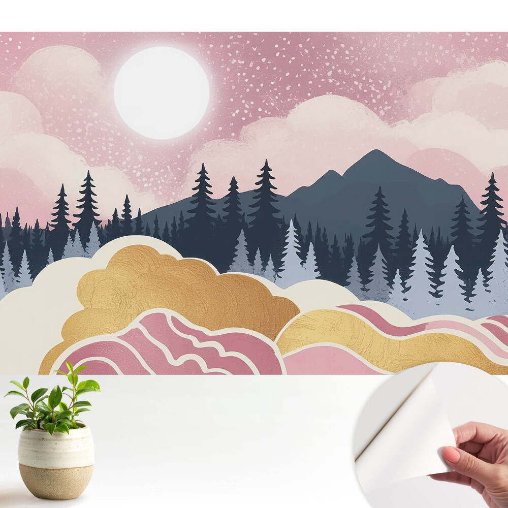 Öntapadós tapéta Naplemente a hegyek felett