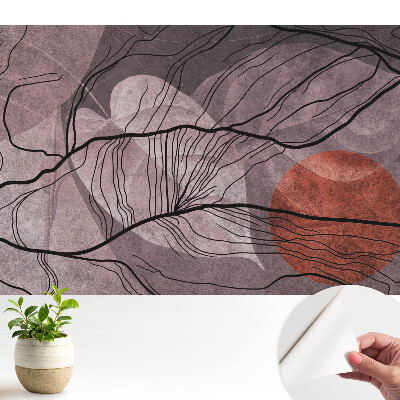 Öntapadós tapéta absztrakt vonalakkal, dinamikus körmotívummal