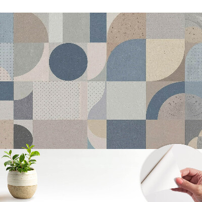 Öntapadós tapéta geometrikus mintákkal visszafogott színekben