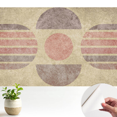 Öntapadós tapéta retro geometrikus mintával pasztell színekben