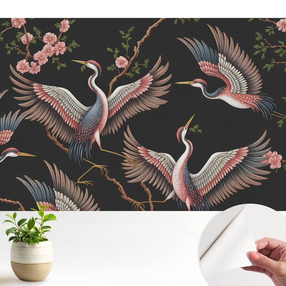 Modern tapéta Madarak és virágok a természet hátterében