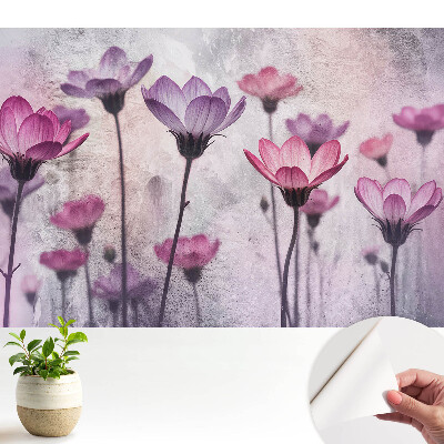 Öntapadós tapéta bájos virágmintával pasztell színekben