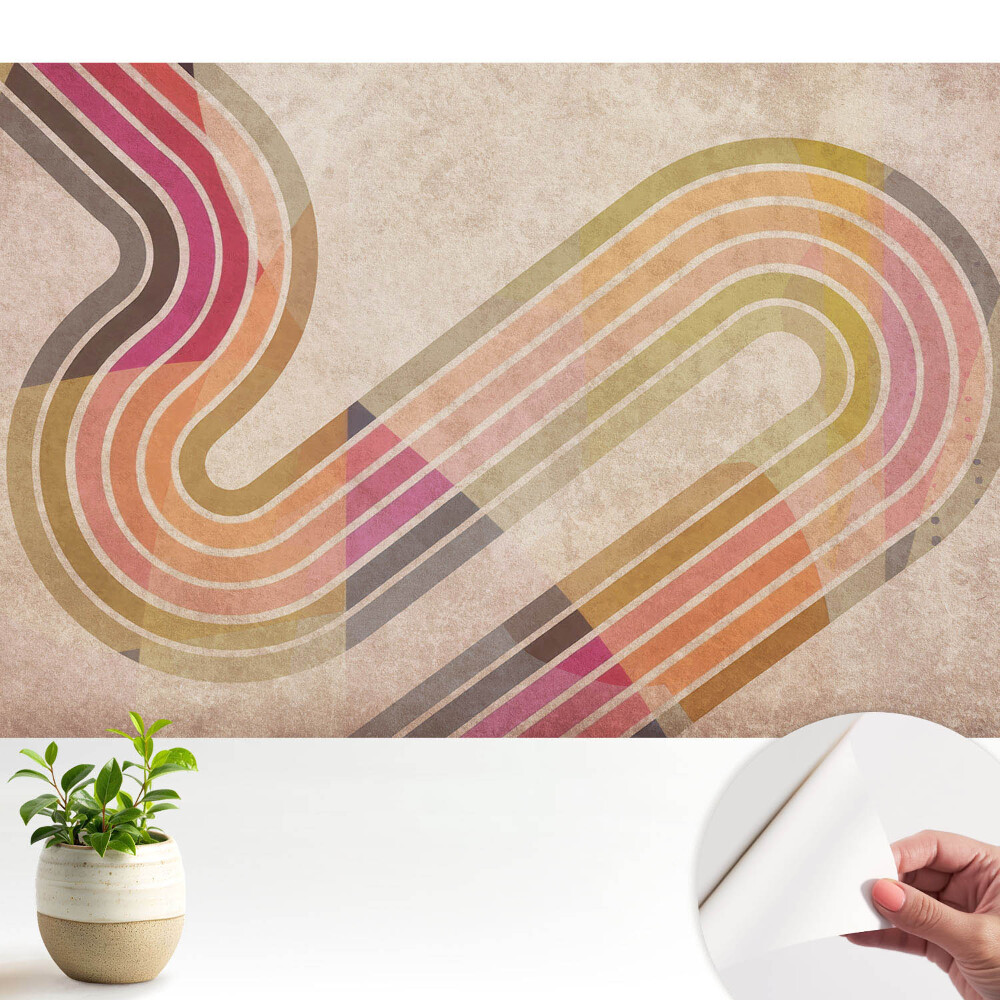 Öntapadós tapéta falra Színes vonalak absztrakt formában