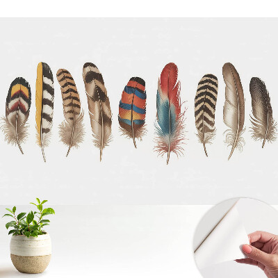 Modern tapéta színes tollmintával bohém stílusban