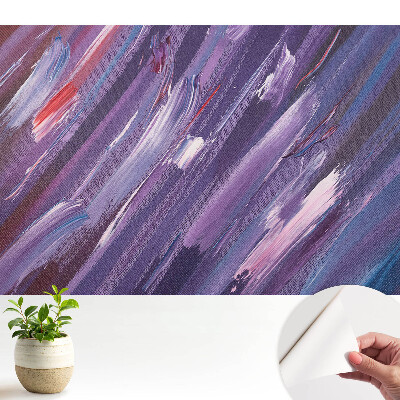 Dekor tapéta lila és kék absztrakt csíkos mintával