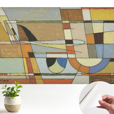 Öntapadós tapéta absztrakt geometriai mintával